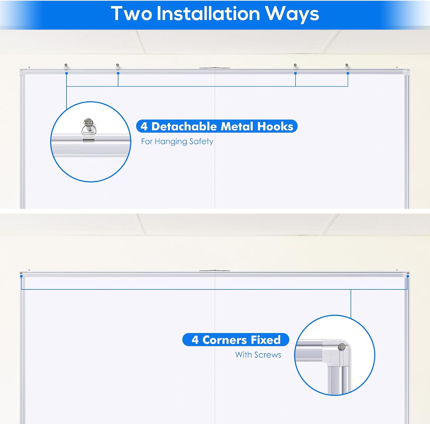 Thumbnail 6 de maxtek 72x48 Magnetic Dry-Erase Whiteboard with Aluminum Frame