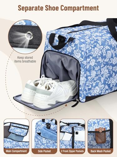 Thumbnail 3 de Lekesky Large Foldable Travel Duffel Bag 80L – Waterproof, with Shoes Compartment and Multiple Carry Options