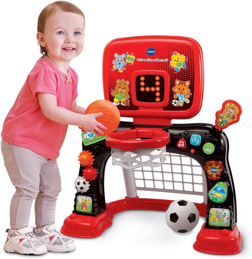Thumbnail 2 de VTech Bébé Multisport Interactif 2 en 1 (rouge et noir) avec cage de foot et panier basket
