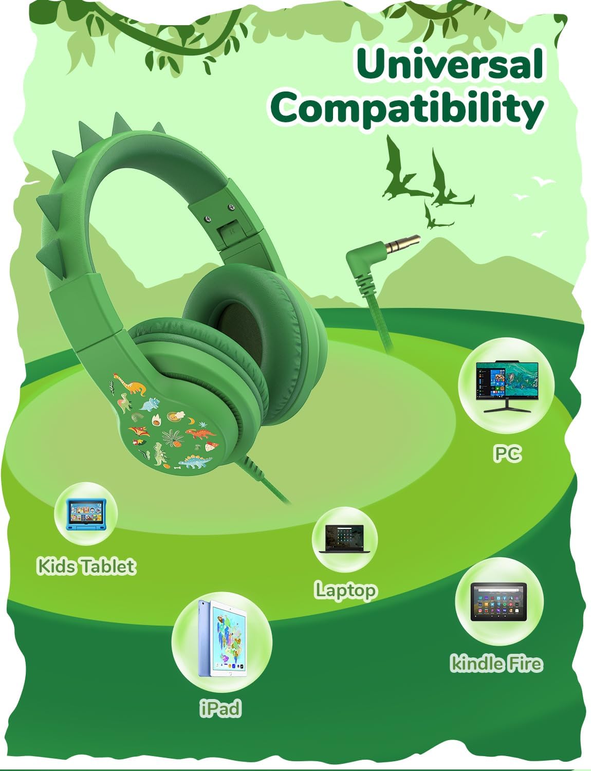 Detalle 1 de Kids safe volume headphones 85dBA HS19S