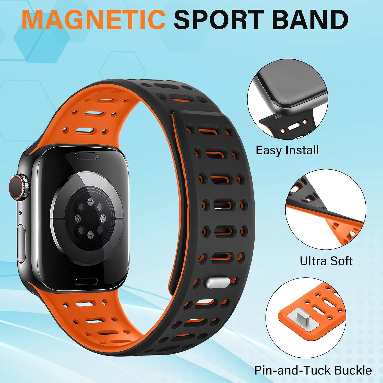 Detalle 2 de Sixmoat Magnetic Apple Watch strap 42mm
