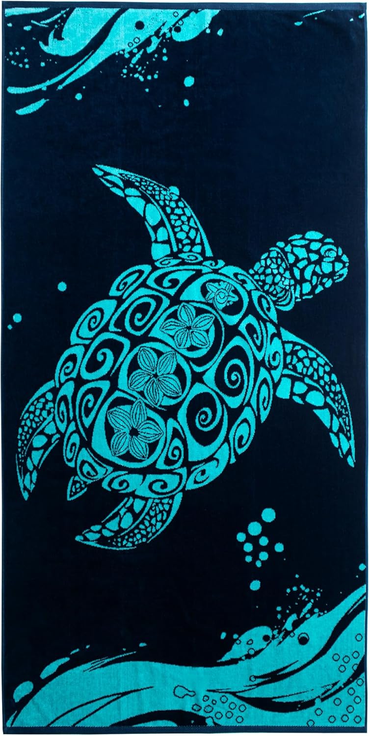 Thumbnail 5 de DecoKing Telo mare grande 90x180 cm in cotone spugna velour, blu Medusa