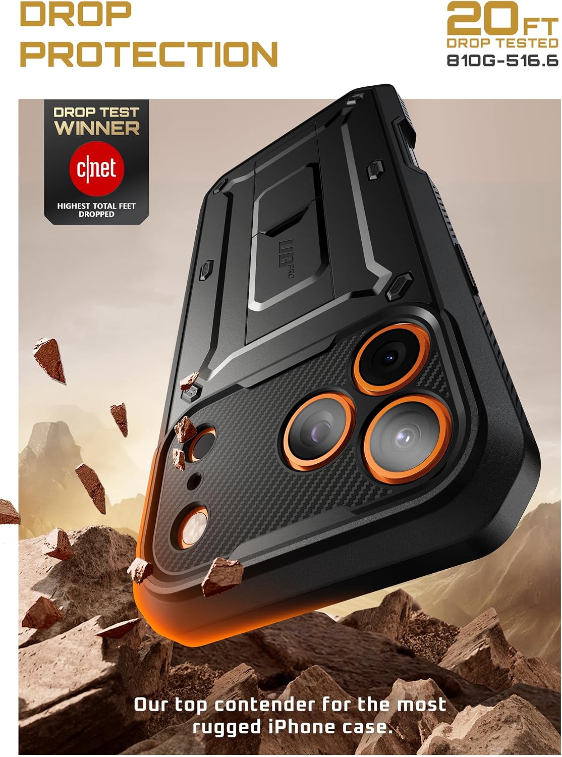 Detalle de SUPCASE Unicorn Beetle Pro iPhone 17 Pro Max Case 6.9