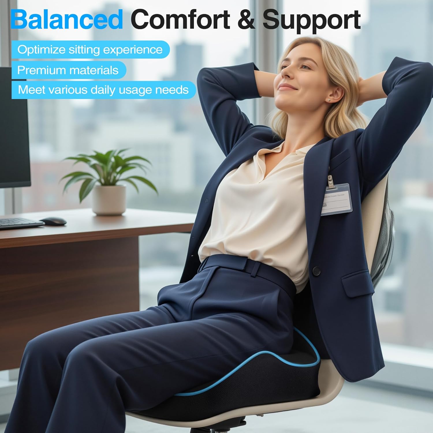 Thumbnail 6 de POOTACK Memory Foam Seat Cushion