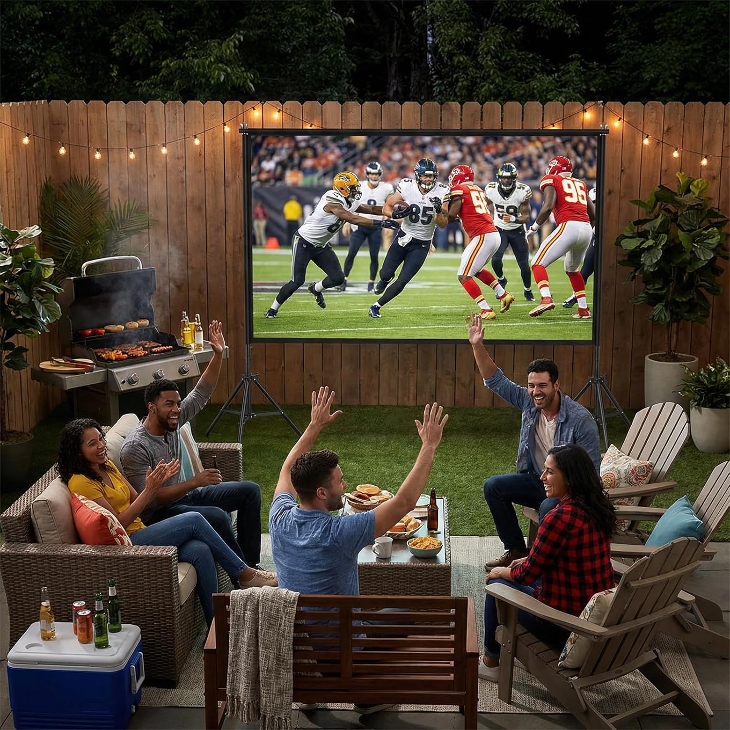Thumbnail 5 de Wootfairy 120-inch Portable Foldable Projector Screen with Stand (16:9, 4K HD-ready)