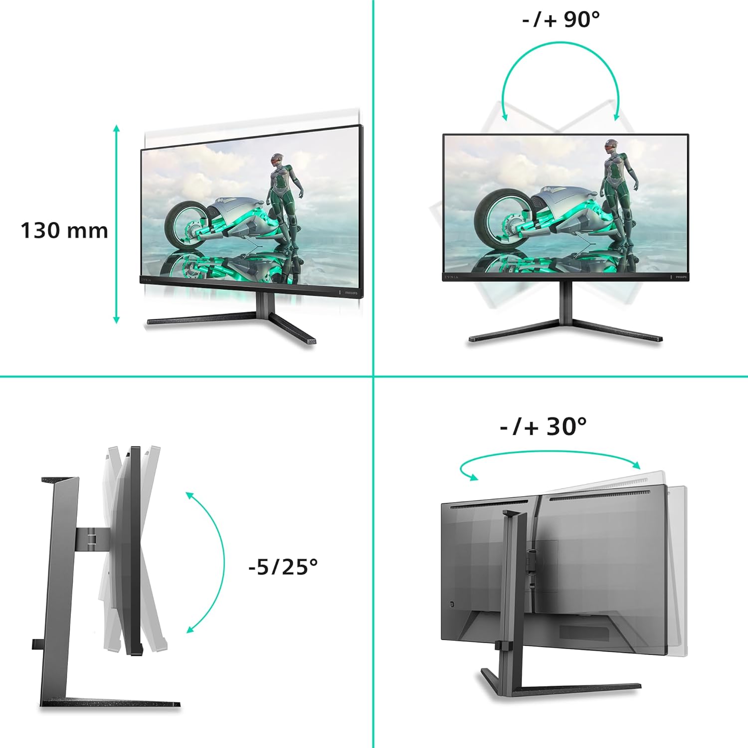 Thumbnail 4 de Philips Evnia 27M2N3800A 27" 4K Gaming Monitor