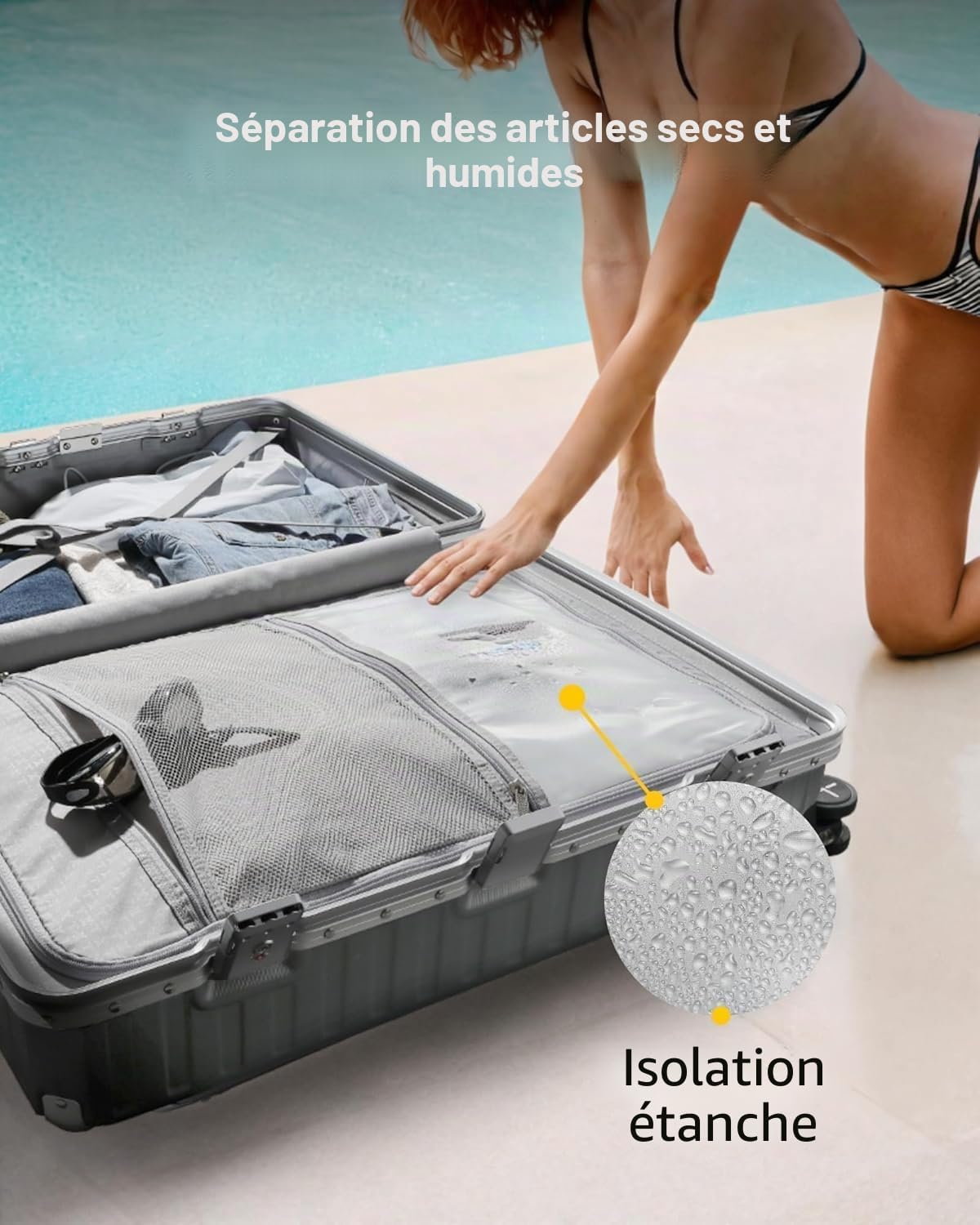 Thumbnail 6 de LUGGEX Valise Cabine Rigide en Aluminium et Polycarbonate – 56 x 37 x 24 cm, 36 L, Noir