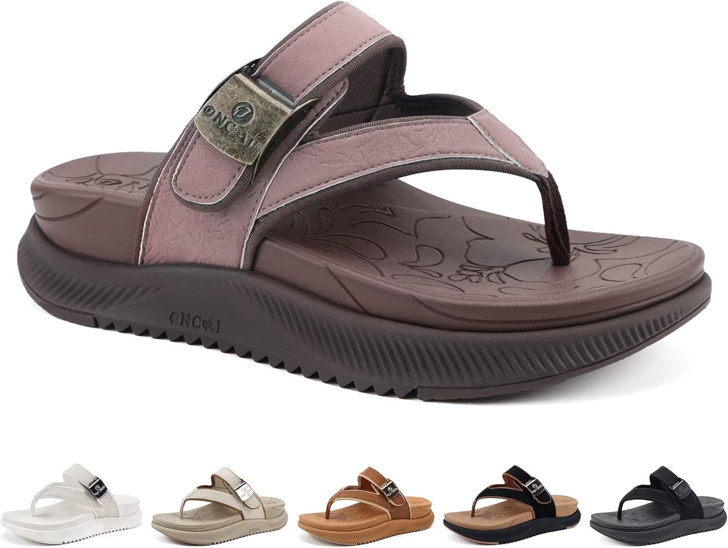 Thumbnail 6 de ONCAI Women’s Orthopedic Platform Flip Flops with Arch Support