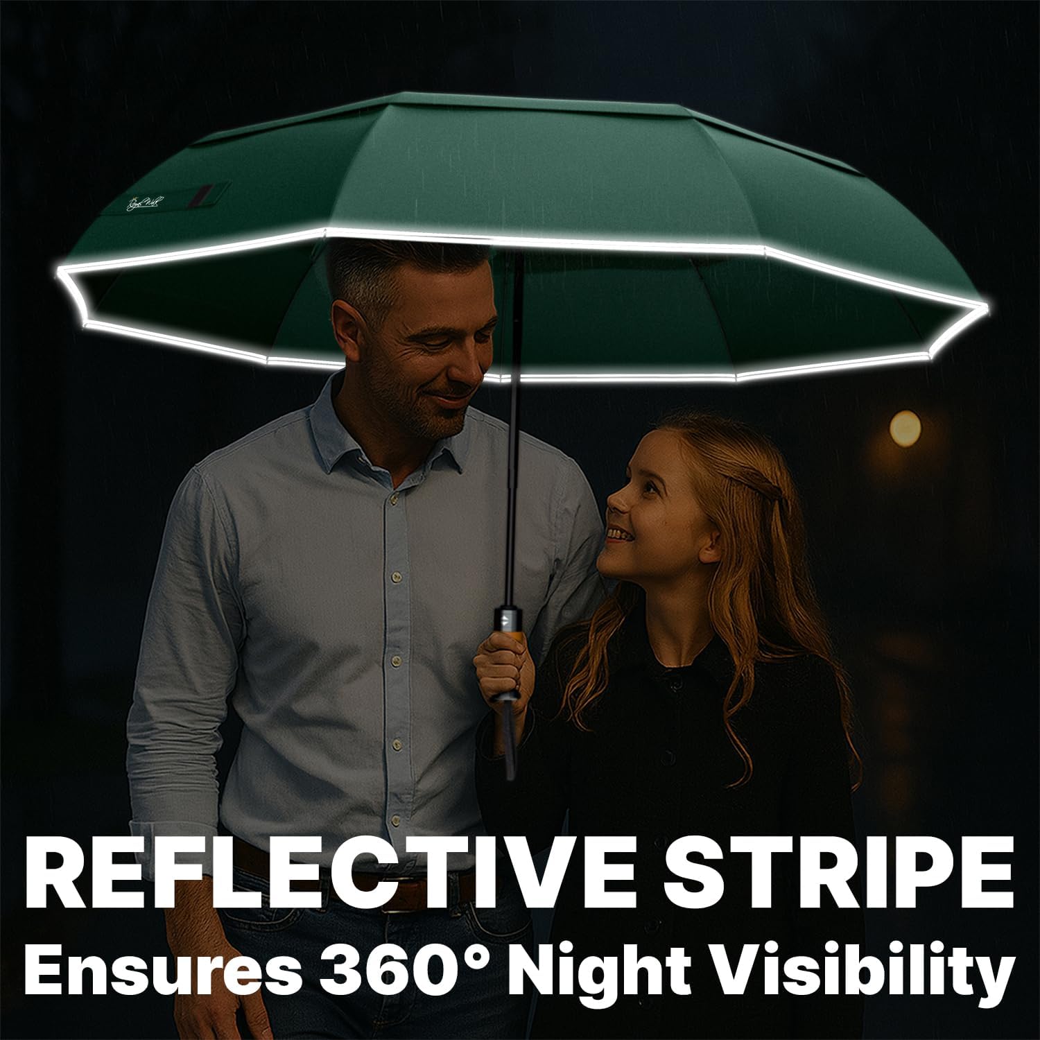 Thumbnail 5 de Royal Walk Folding Travel Compact Umbrella: Windproof, Automatic Open/Close with Wooden Handle
