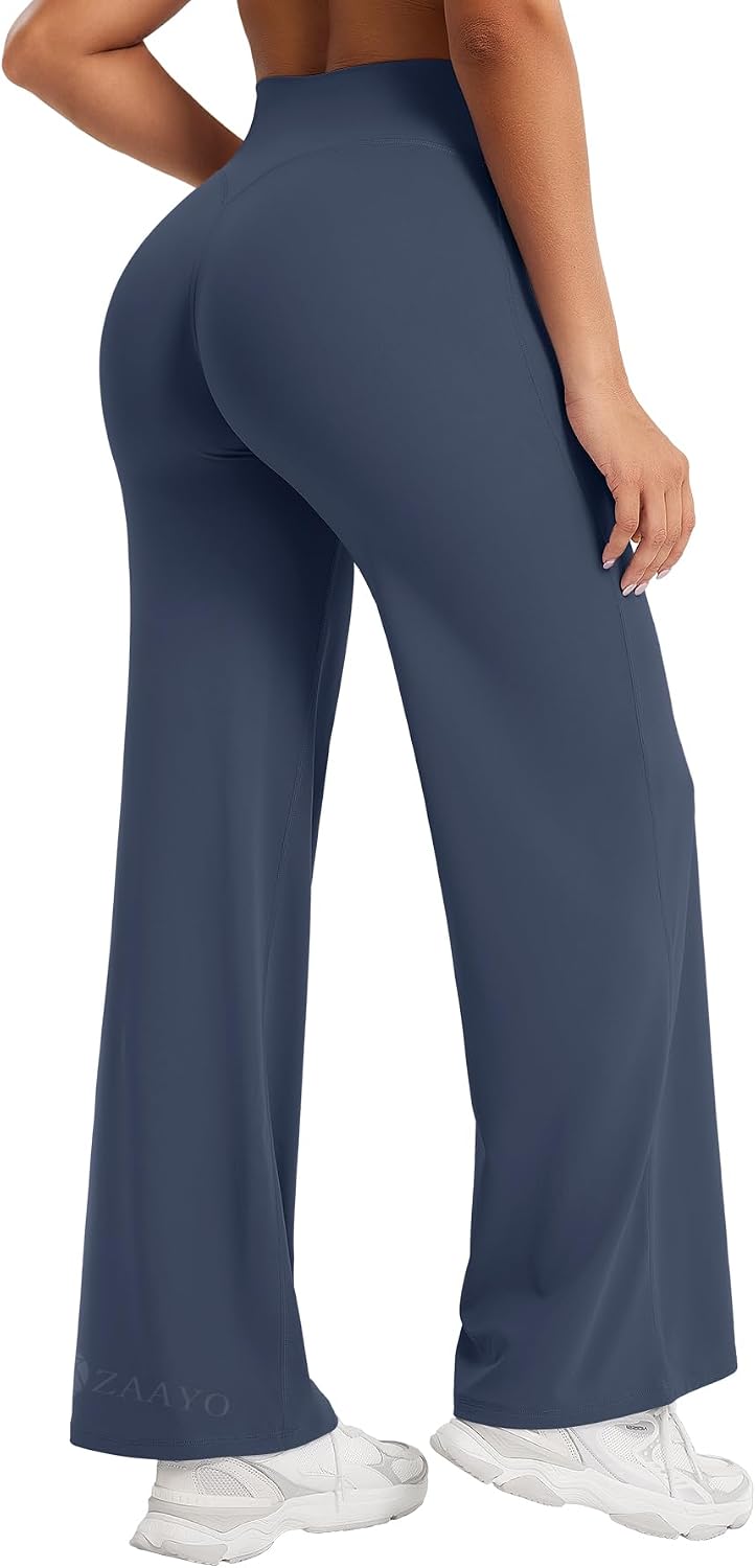 Detalle 2 de ZAAYO Nahtlose Straight-Leggings mit hoher Taille (Flared/Schlaghose) für Yoga & Gym