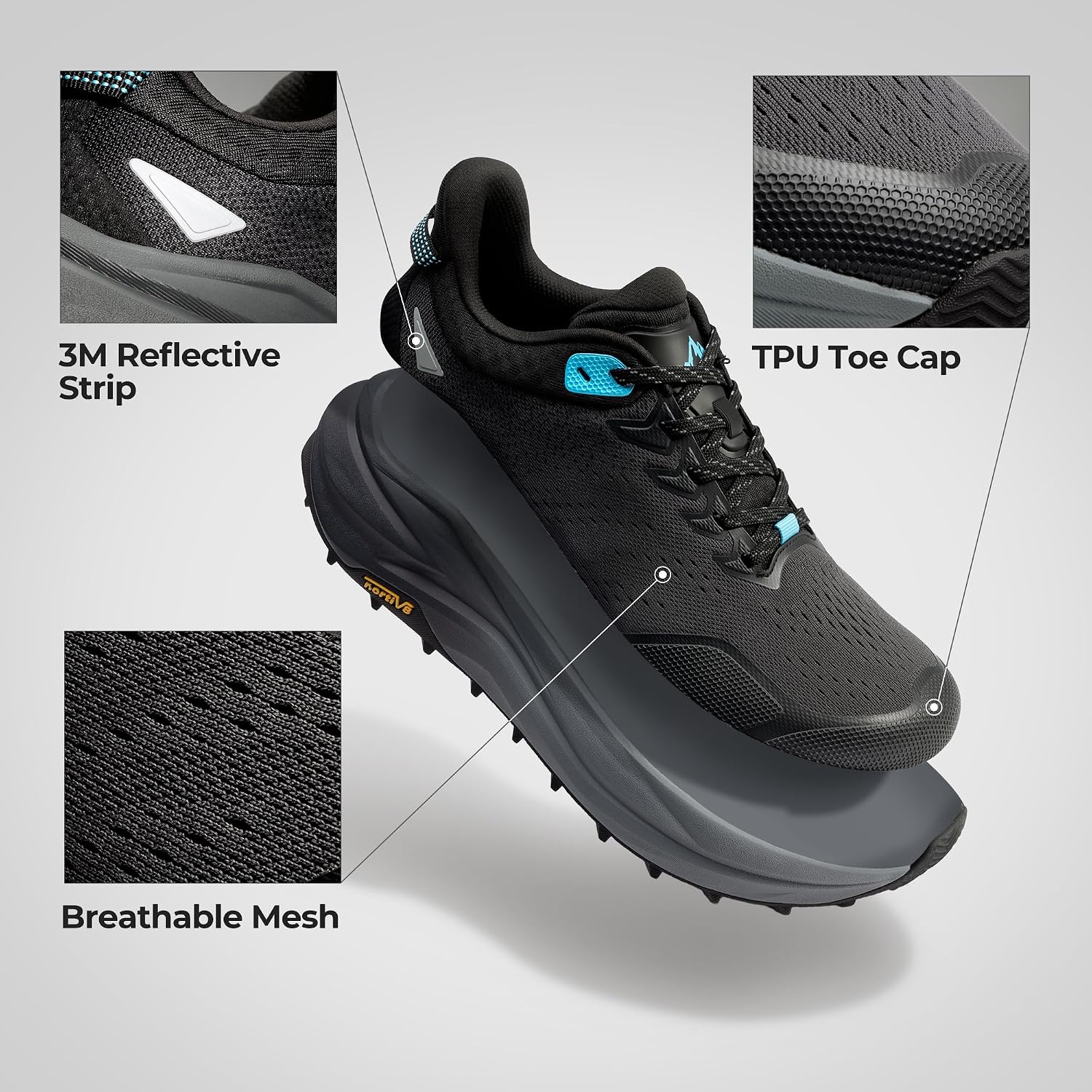 Thumbnail 5 de NORTIV 8 Wide Toe Box Trail Running Shoes