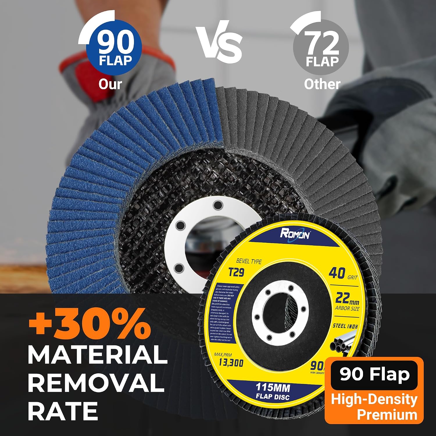 Detalle de ROMON Flap Discs 4.5-Inch
