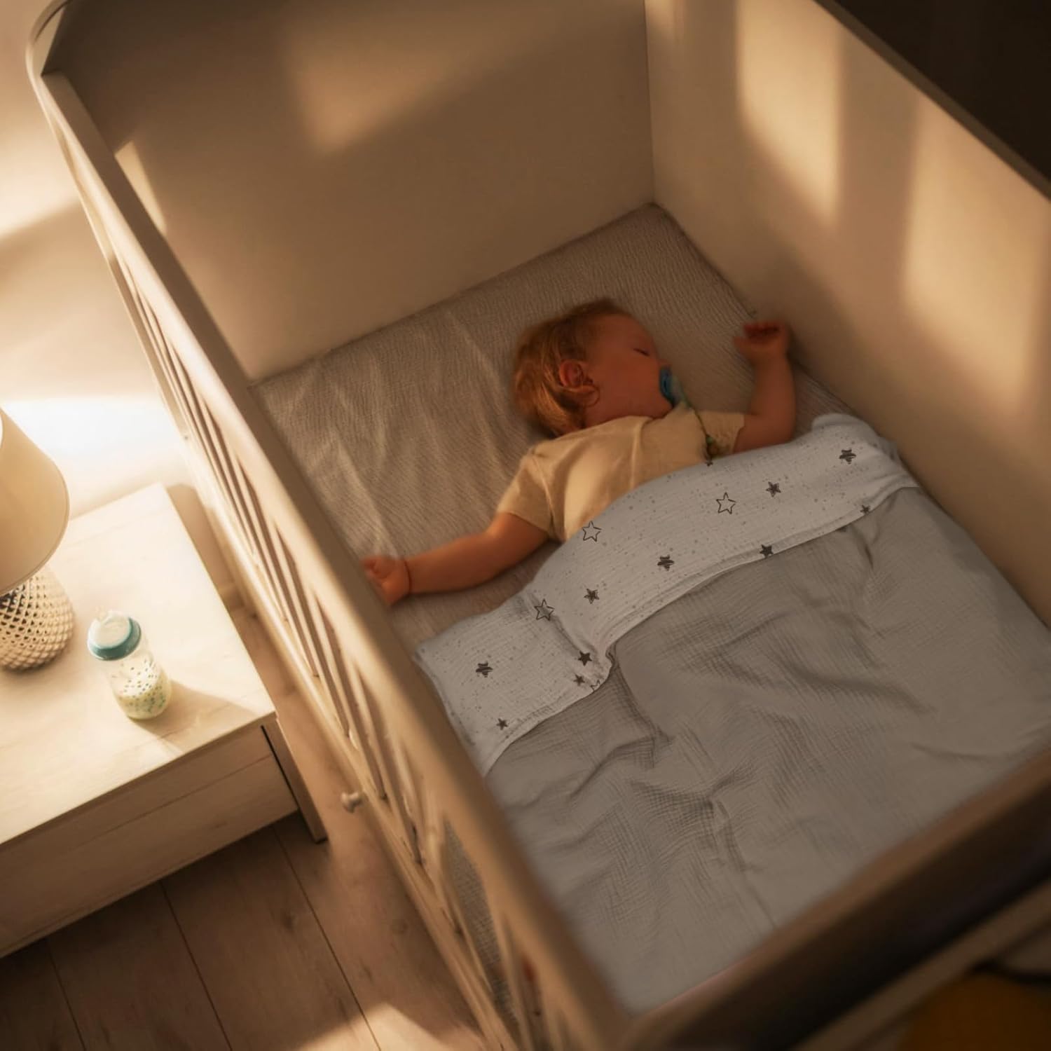 Thumbnail 4 de lulumoon Musselin Baby-Bettwäsche (80x80) – Bezug für 80x80 + Kissenbezug, Baumwolle nach Oeko-TEX