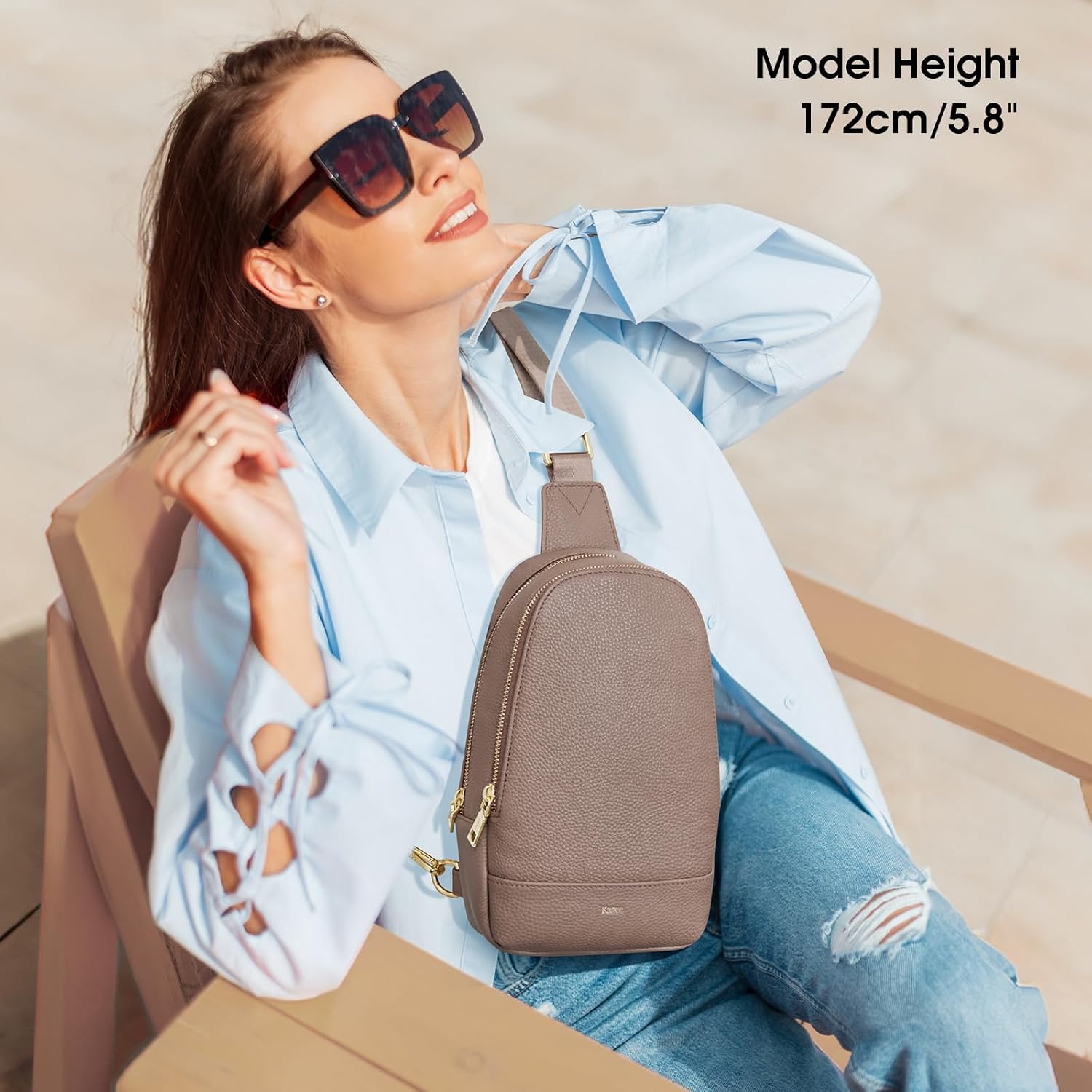 Thumbnail 1 de Kattee Borsa a tracolla da donna in pelle con blocco RFID – compatta e chic
