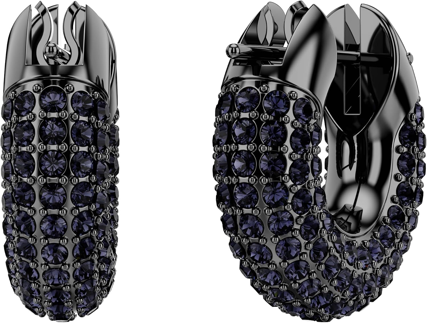 Detalle 2 de Swarovski Hoop Earrings, Rhodium Finish