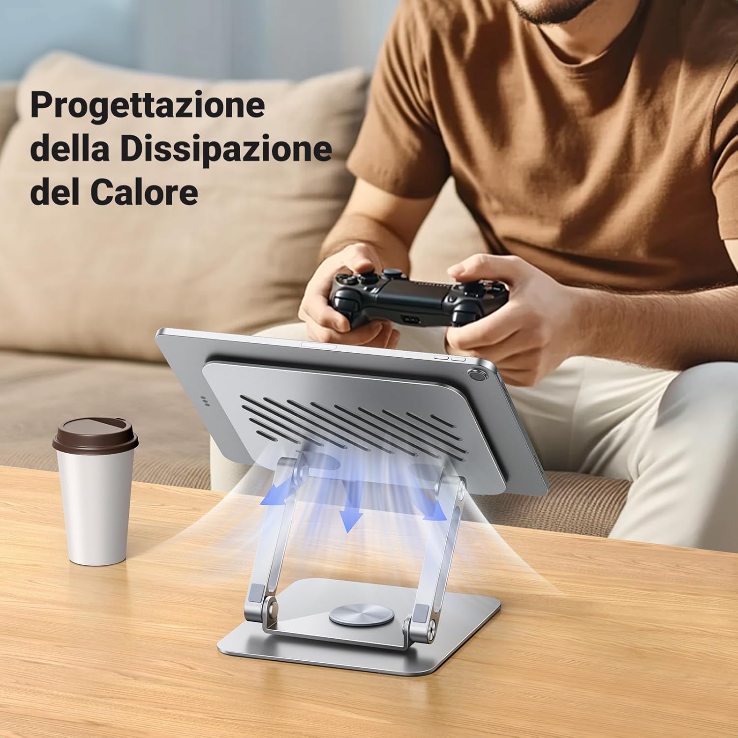 Thumbnail 3 de UGREEN Supporto per Tablet Pieghevole in Ferro con Rotazione a 360°