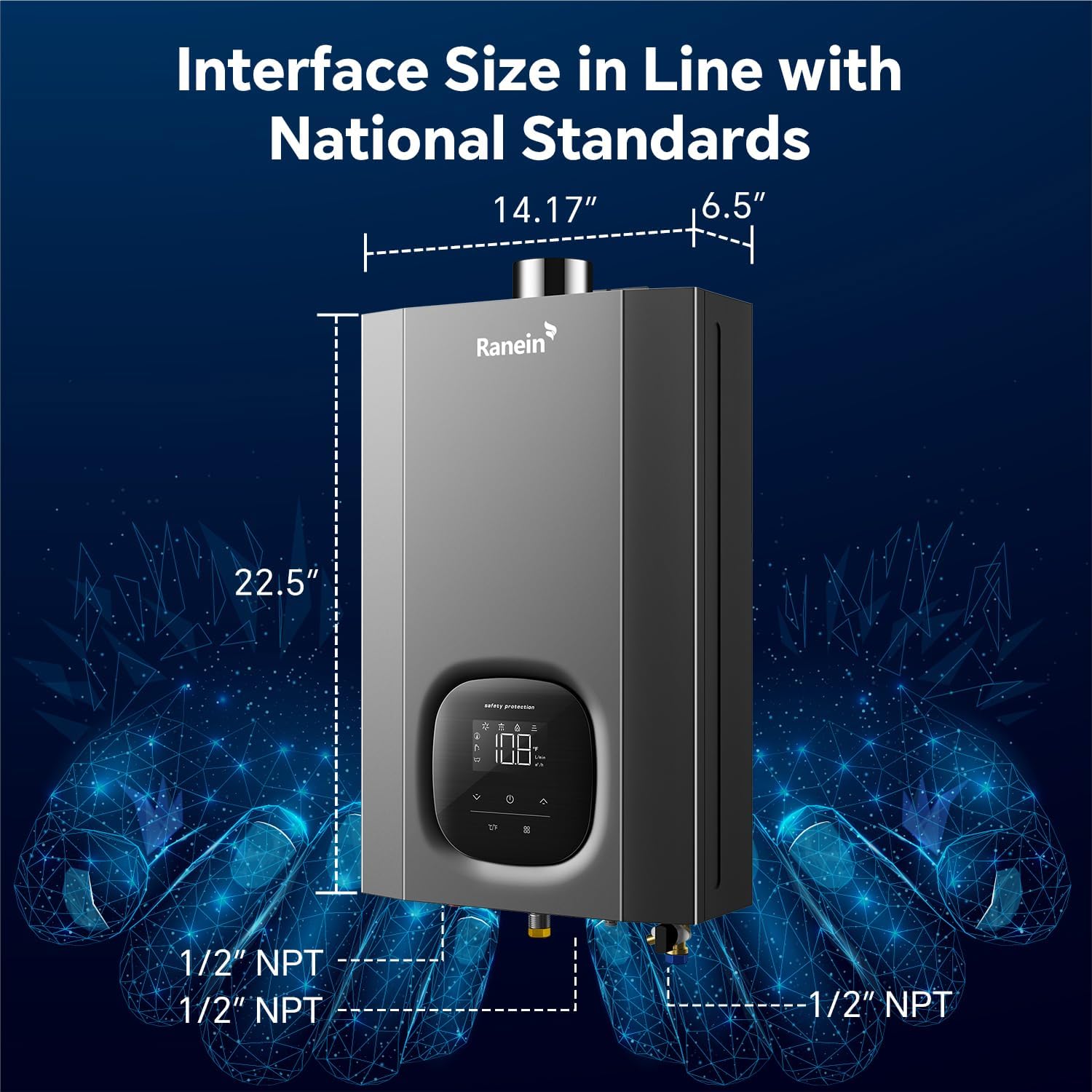 Detalle 1 de Ranein Natural Gas Tankless 4.3 GPM ♨