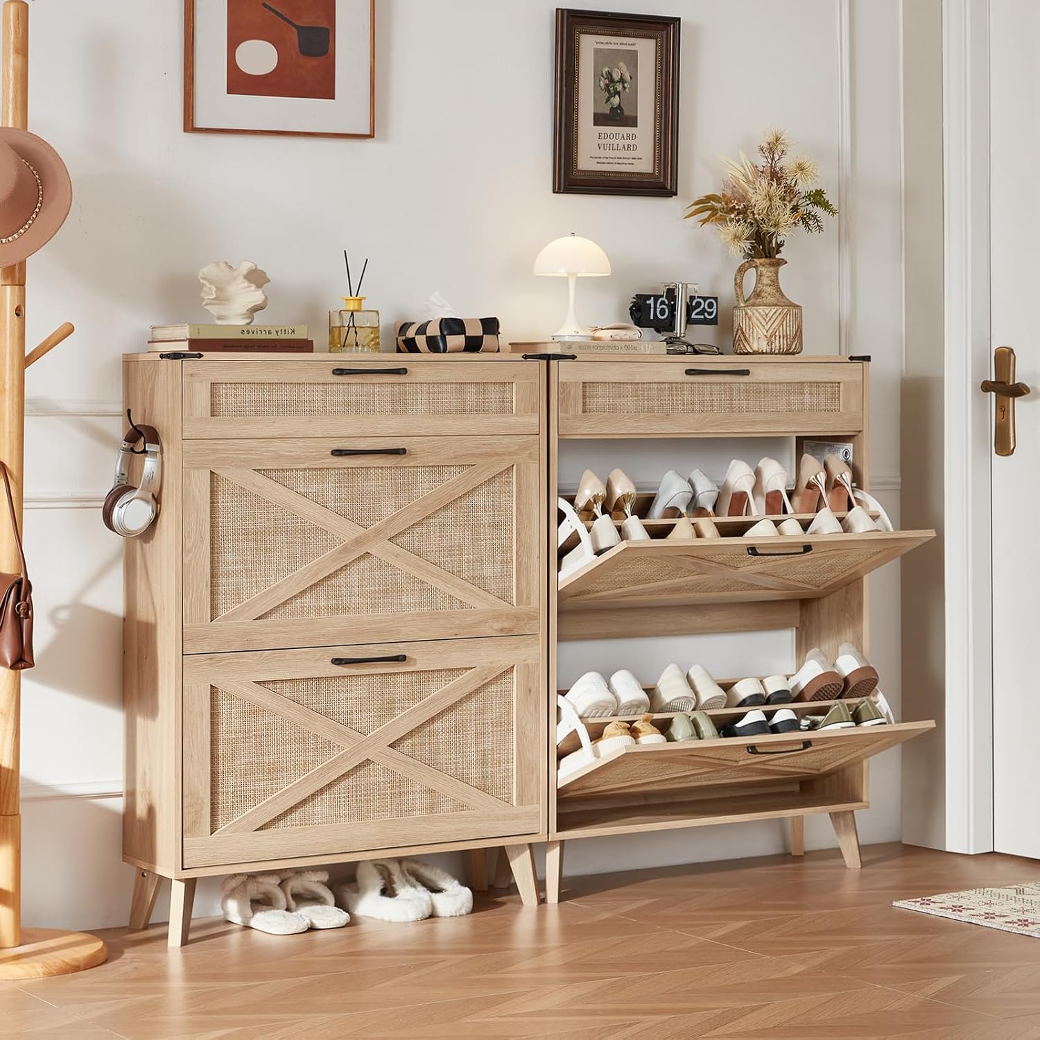 Detalle 2 de LEYAOYAO Shoe Cabinet 9.5-Inch Depth