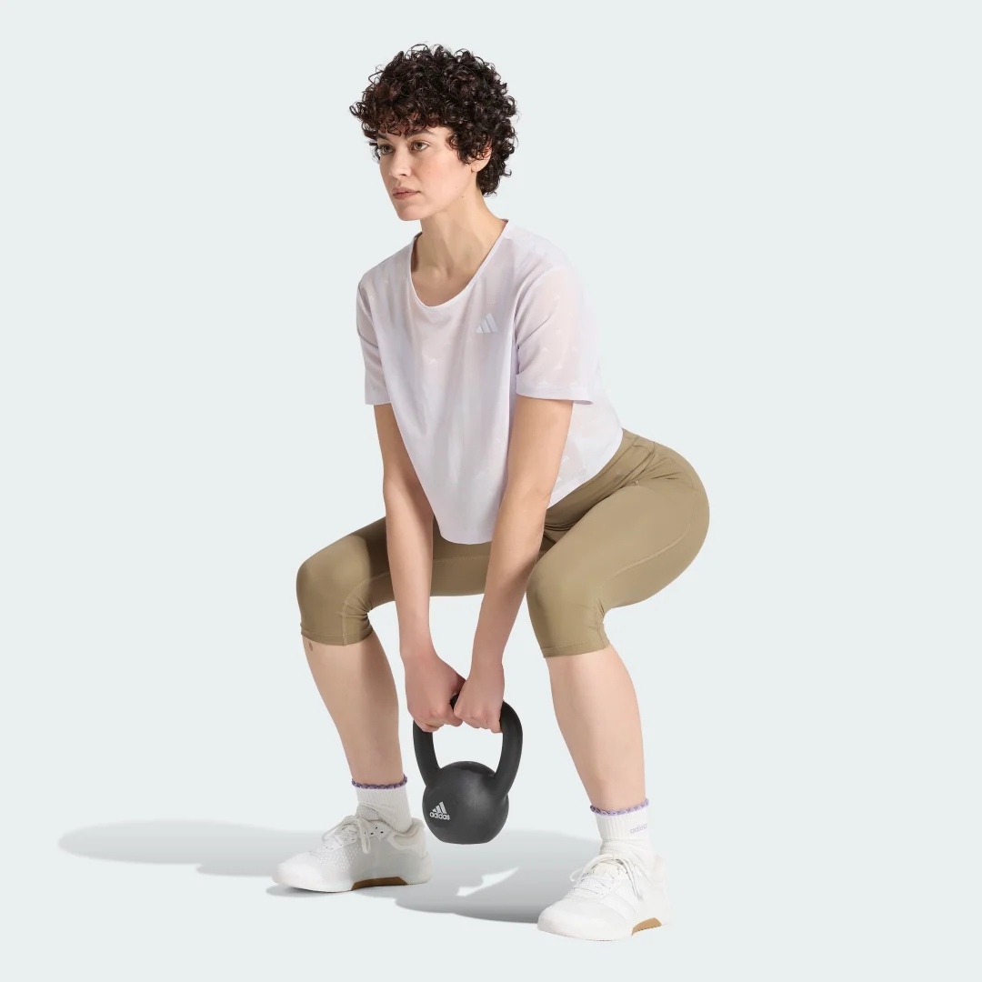 Detalle de Camiseta PrimeLift Essentials Workout Boxy de malla de Adidas