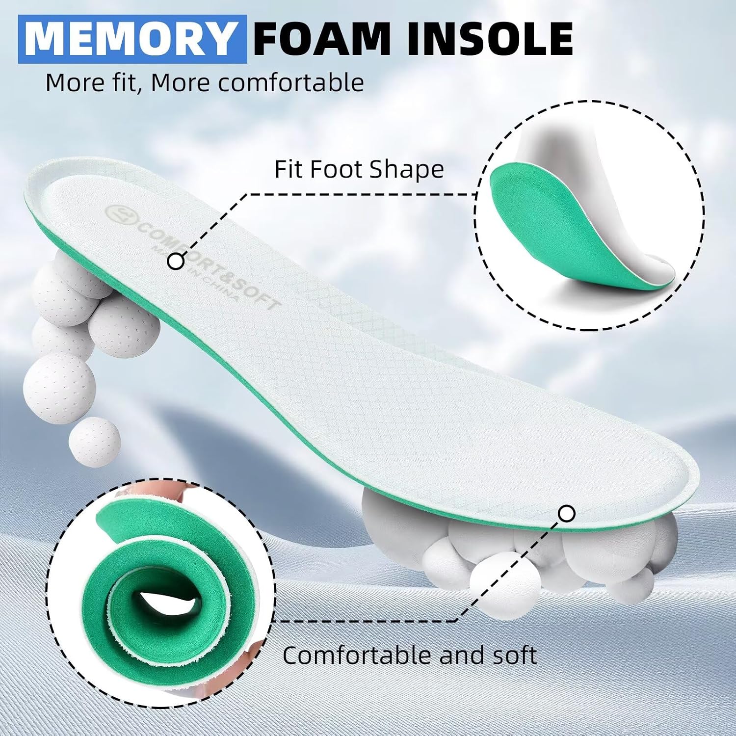 Detalle de TIOSEBON Slip On Shoes Women: Lightweight, Breathable Walking Trainers with Memory Foam