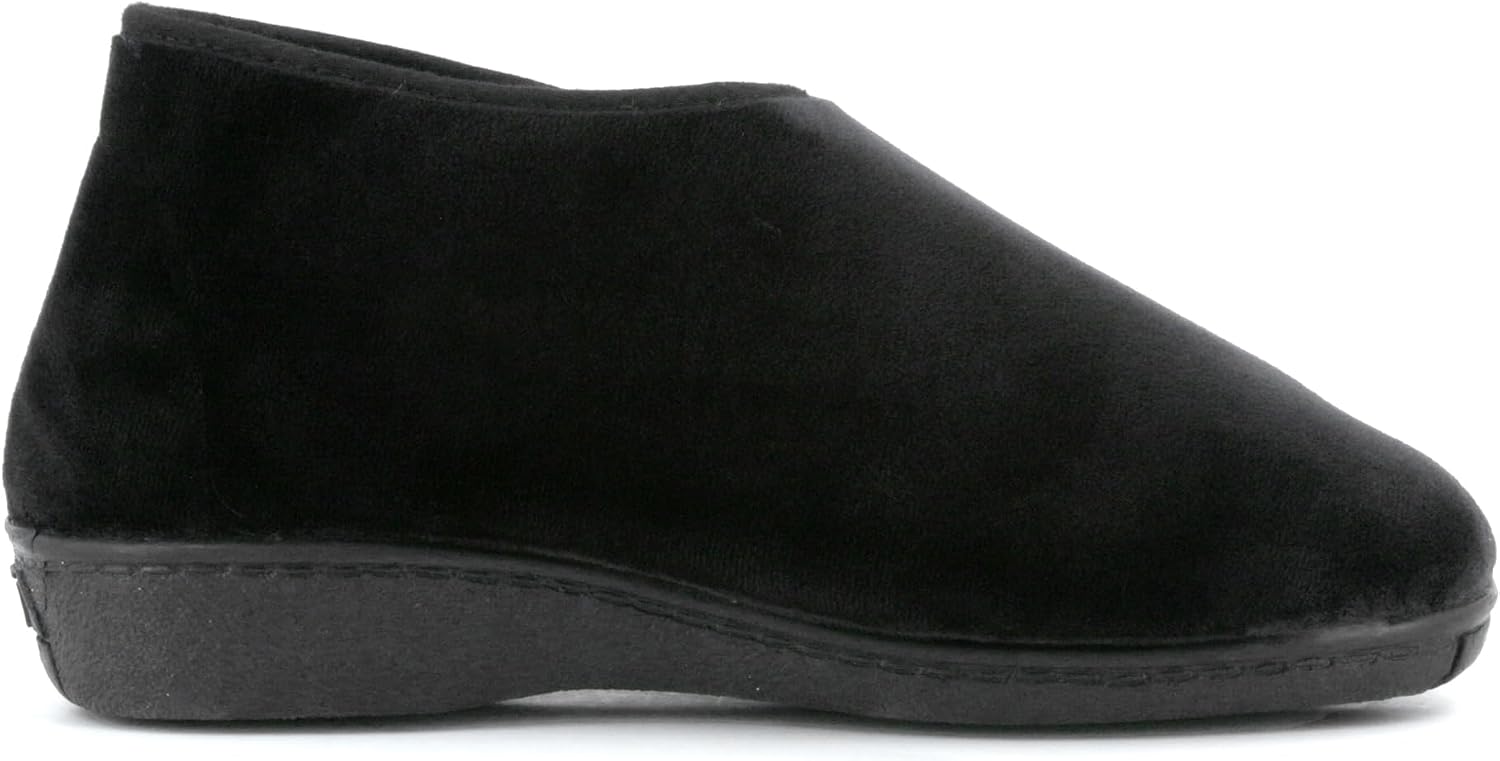 Detalle de JOMIX winterpantoffels voor dames met klittenband, warme voering en antislipzool