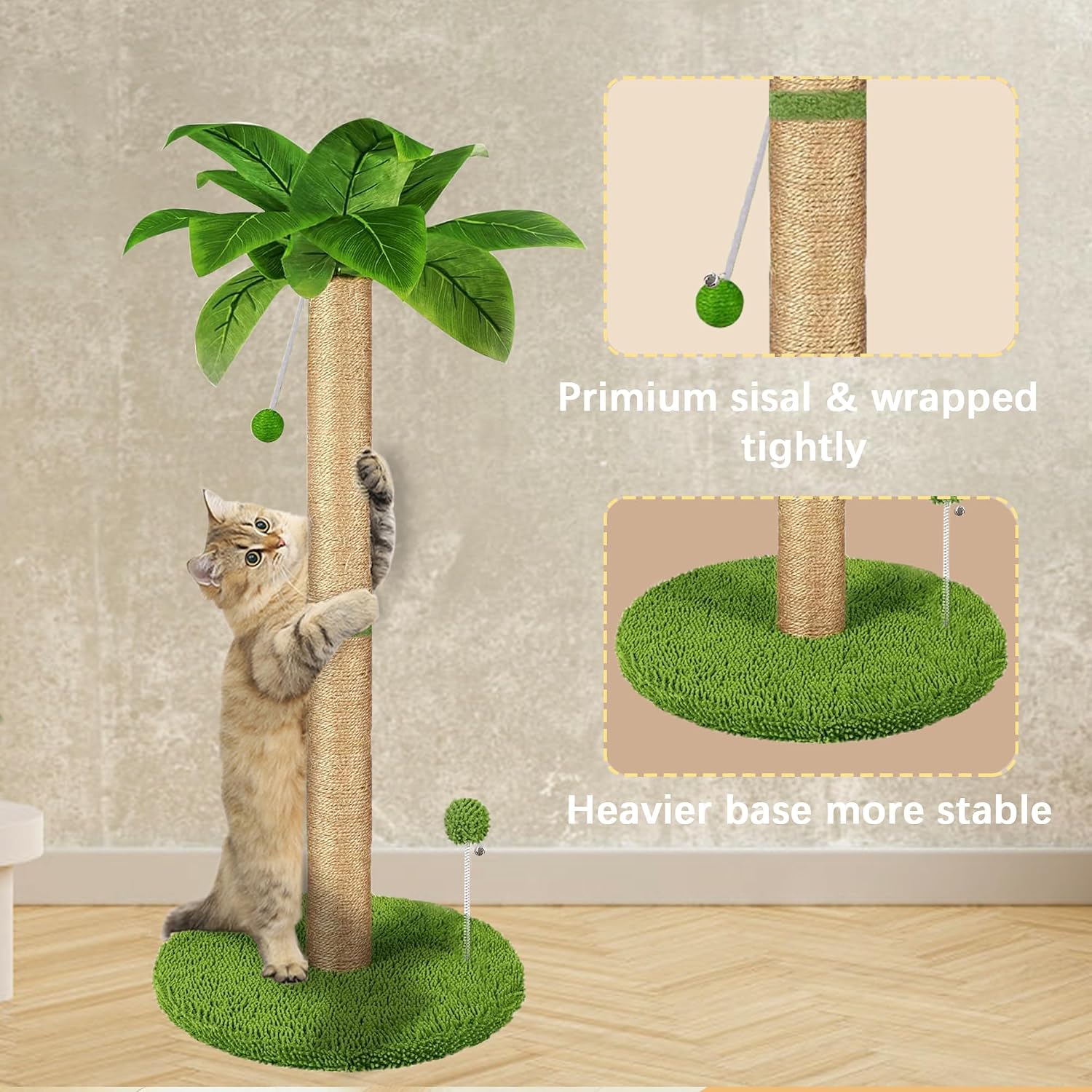 Detalle 2 de HOMYHANDS Cat Scratching Post 82 cm tall 🐱