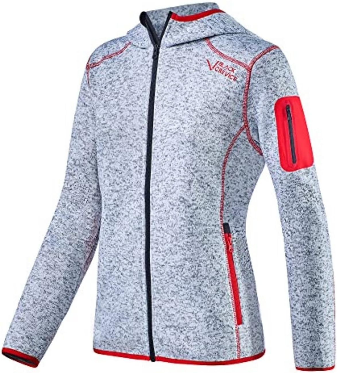 Detalle de Black Crevice Giacca di pile in velluto a coste con cappuccio da donna