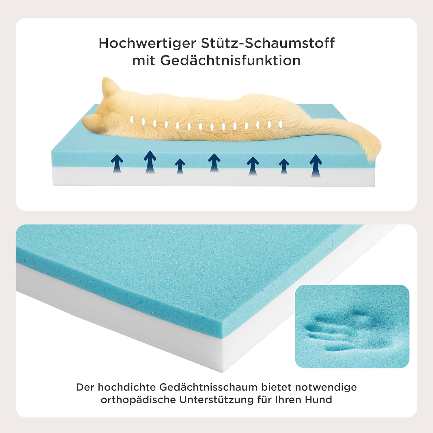 Detalle de BEDSURE orthopädisches Hundekissen 104x74x9cm