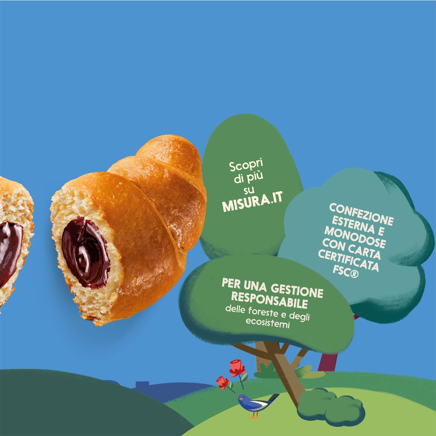 Detalle de Misura Cornetti alla Ciliegia Dolcesenza – Senza Zuccheri Aggiunti, 298 g