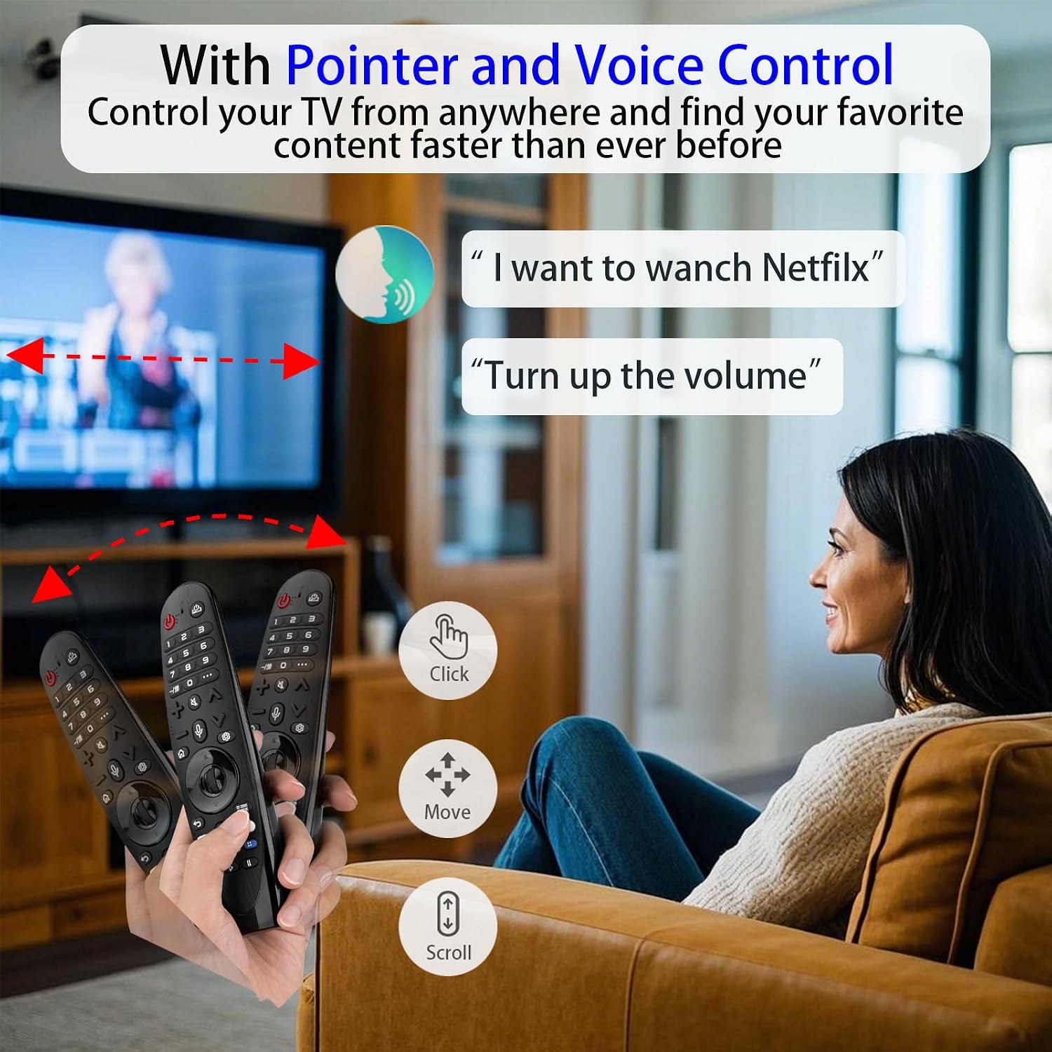 Detalle 2 de HESUNSE LG Magic Remote 2019-2025