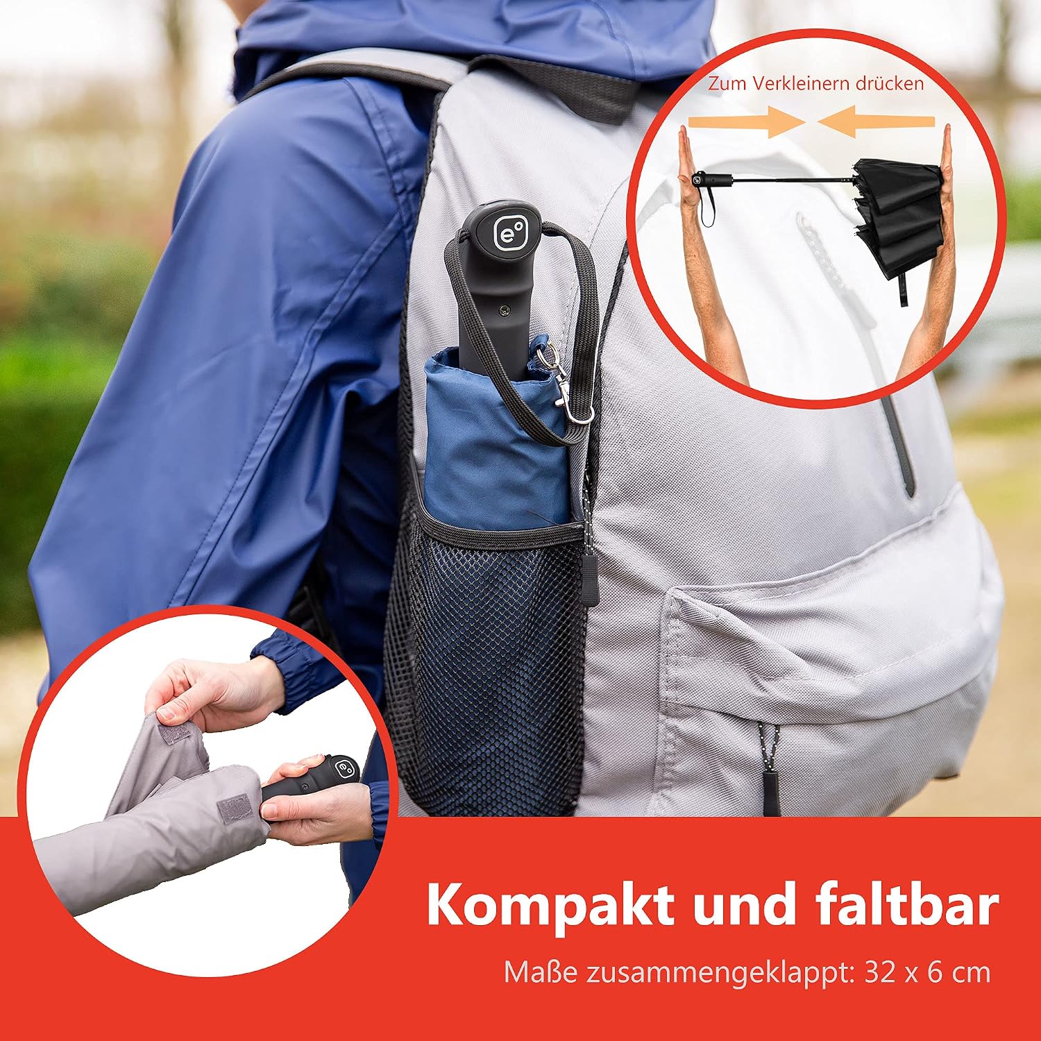 Thumbnail 6 de Ergonauts Regenschirm sturmfest 460 g
