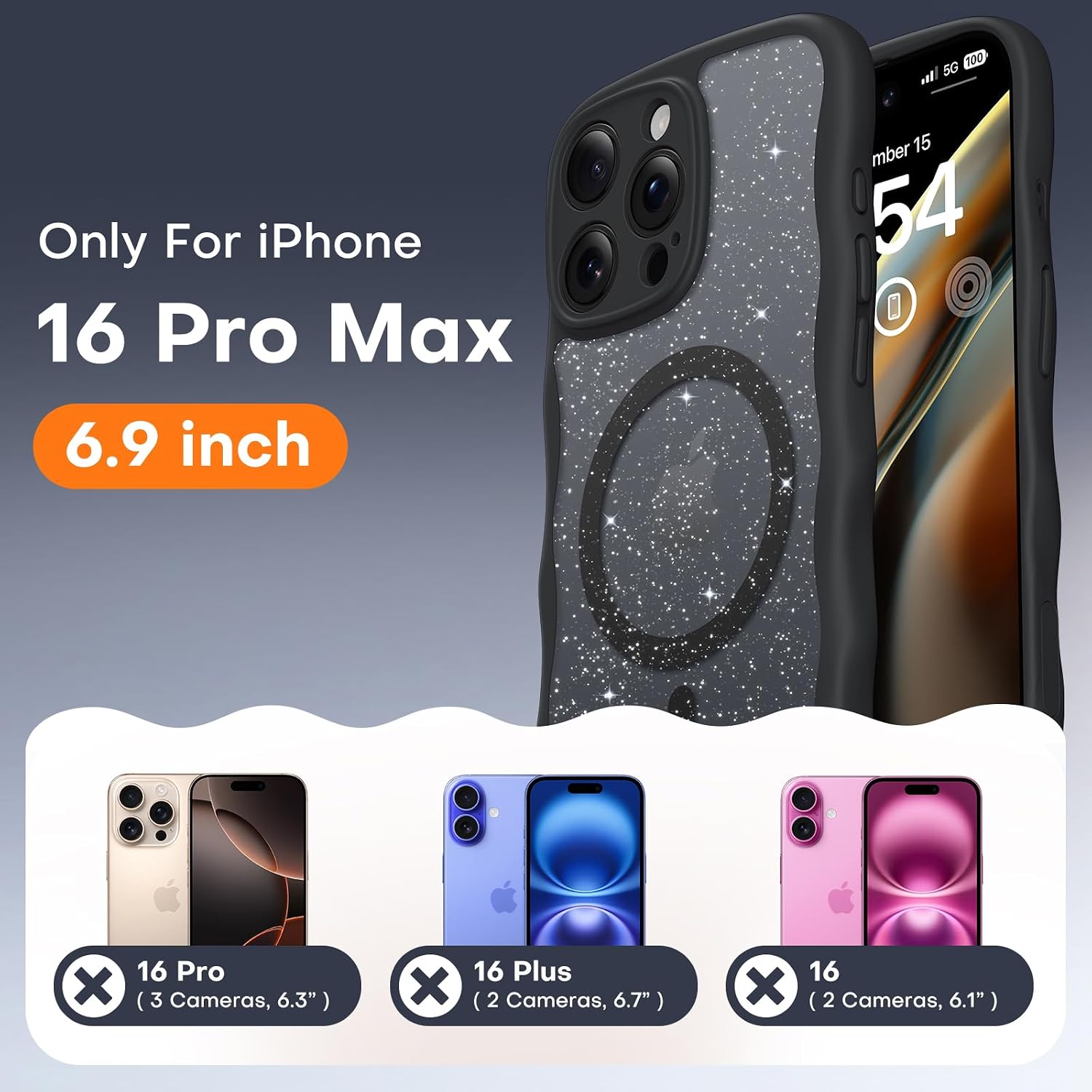 Detalle 2 de TAURI Magnetic iPhone 16 Pro Max Case, MagSafe
