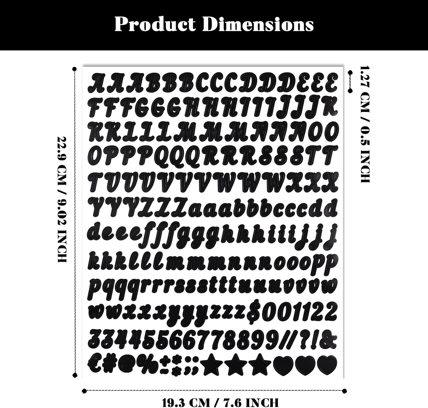 Thumbnail 2 de BINLINHONGO Alphabet and Number Stickers, 1/2 Inch