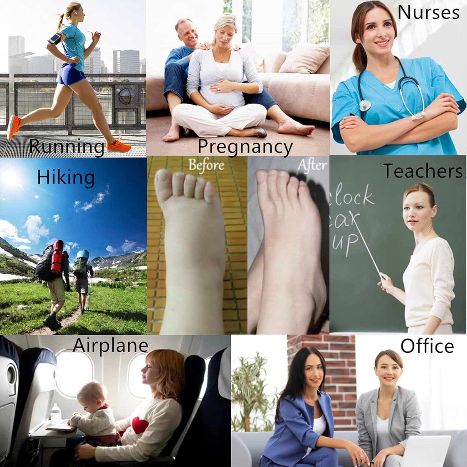 Thumbnail 5 de Zingso Compression Socks for Women and Men – 20-25 mmHg Knee-High Support Stockings (2/3/4/6 Pairs)