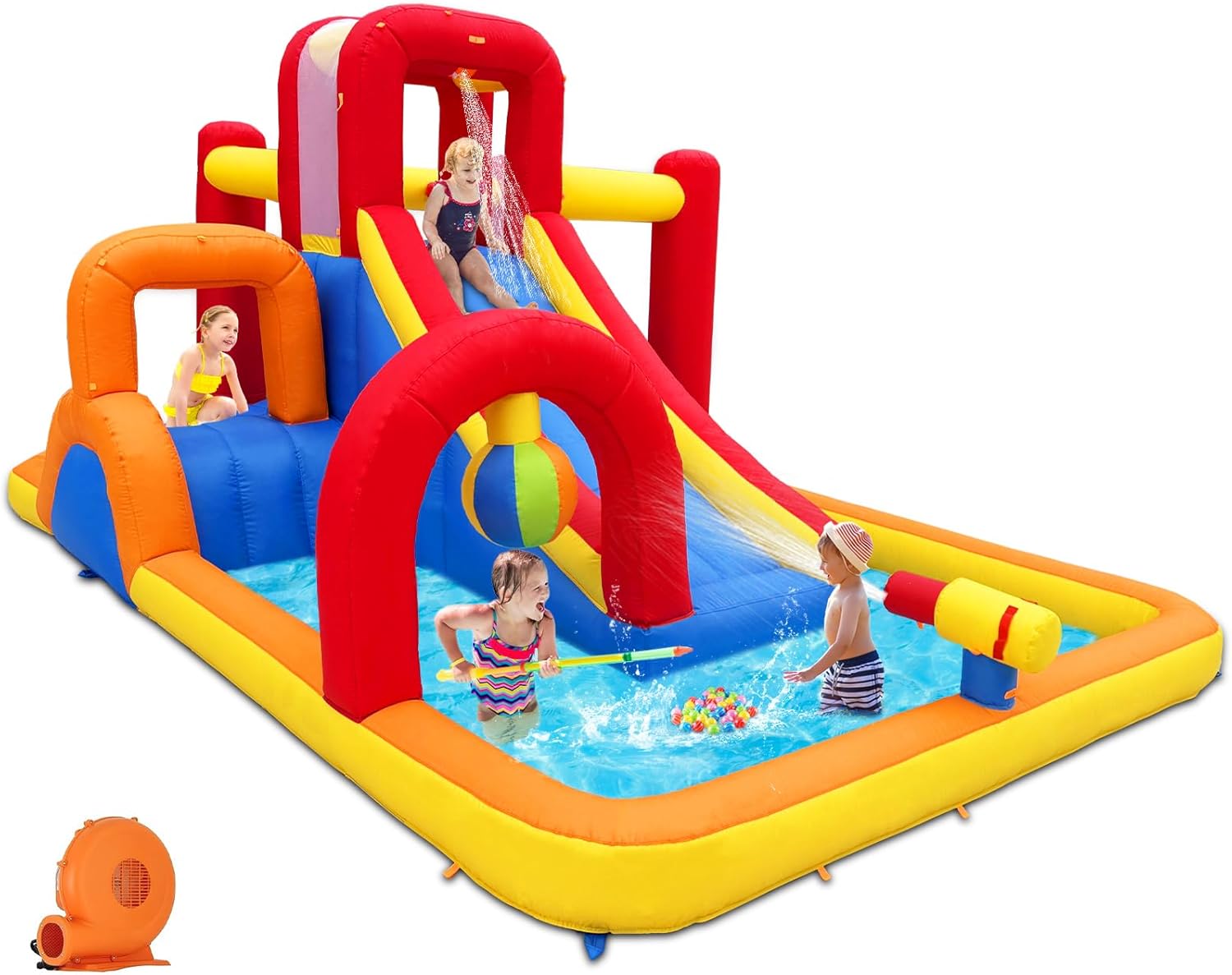 Detalle de Baralir Perfect Garden-Sized Bouncy Castle with Entertainment Bundle