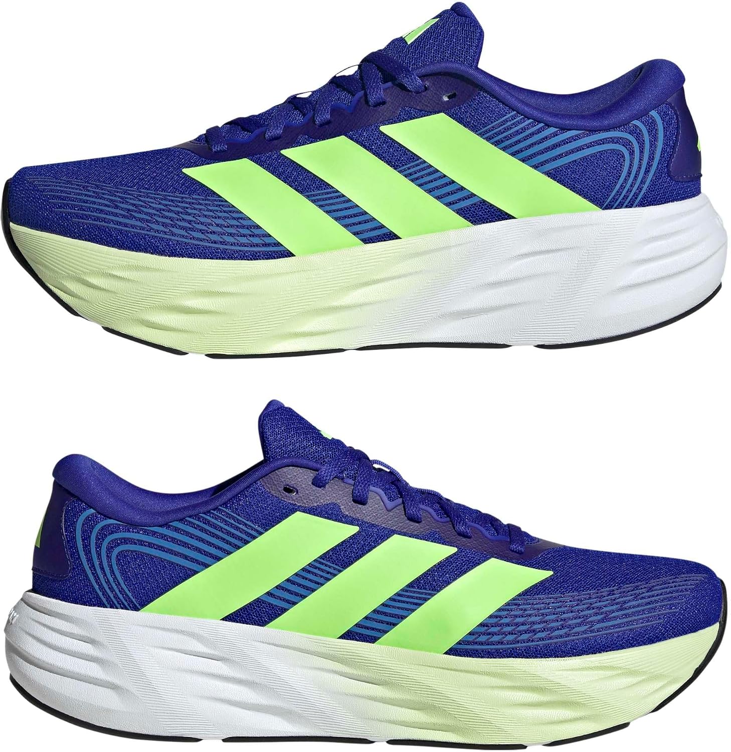 Detalle 2 de Adidas Galaxy 8 para hombre: Galaxy 8 Running Shoes Lucid Blue/Signal Green/Ray Blue, 44 EU
