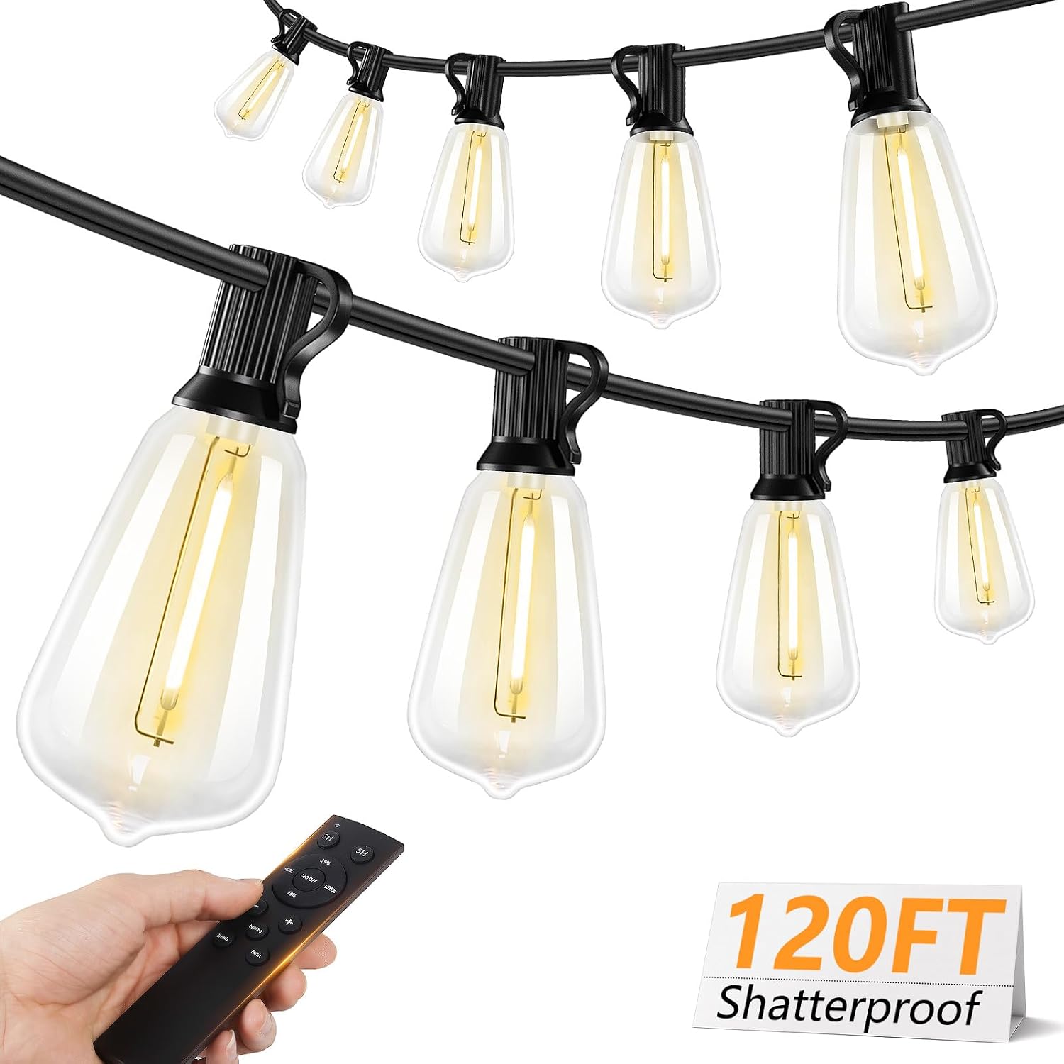 Detalle de Brightever Outdoor String Lights 120FT