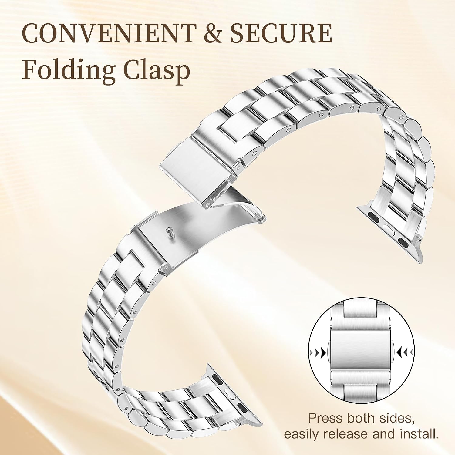 Thumbnail 1 de G-ficu Slim Metal strap with cover 14mm
