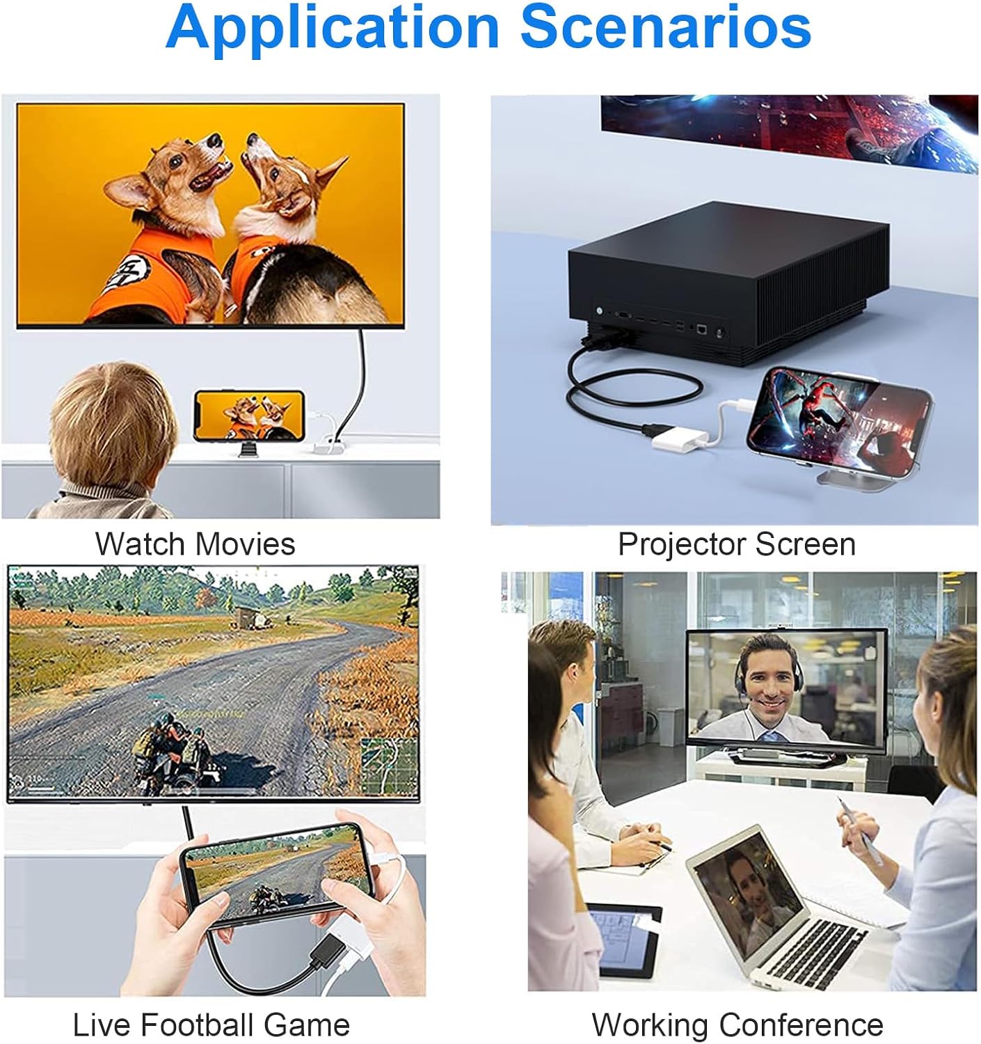 Thumbnail 6 de Denlane HDMI Adapter for iPhone & iPad — 1080p HDMI 2-in-1 Digital AV Converter