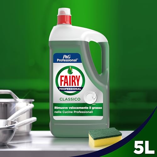 Detalle 2 de Fairy PRO Original Detersivo Liquido 5L per Cucine Professionali – Lava piatti e rimuove lo grasso, conforme HACCP