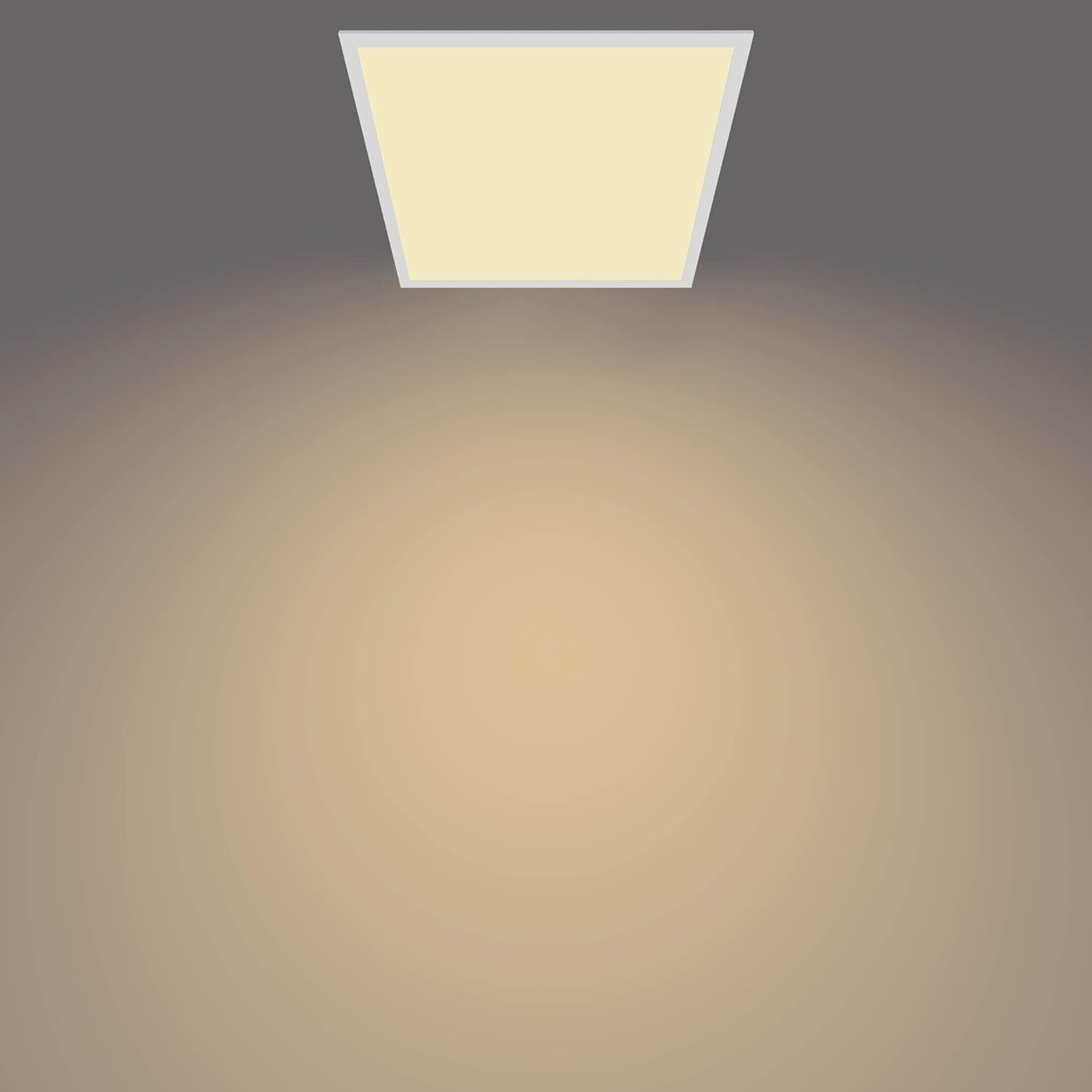 Detalle de Philips LED Panel Square Ceiling Light SceneSwitch Dimmable 36W (2700K) – Warm White for Indoor Living Areas