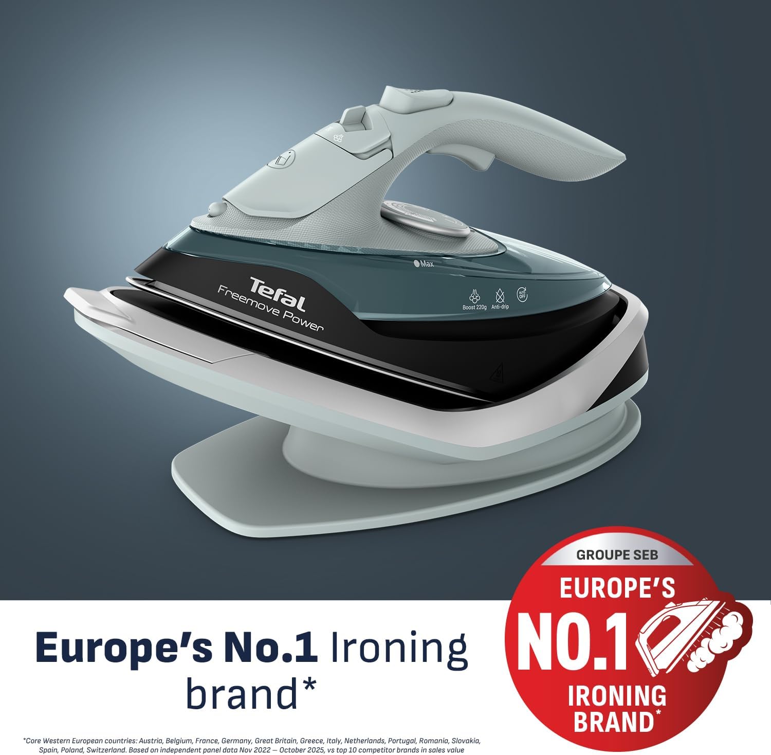 Thumbnail 1 de Tefal Freemove Power Cordless Steam Iron FV6672G0 (2600W) – ceramic soleplate, 40g/min continuous steam