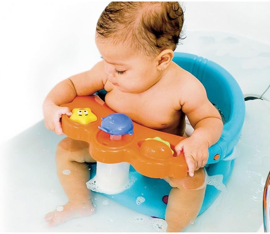 Thumbnail 6 de Foppapedretti Seggiolino Da Bagno Tuffetto 30x38.5x24.5 cm, per Bambini fino a 13 kg, arancio-azzurro