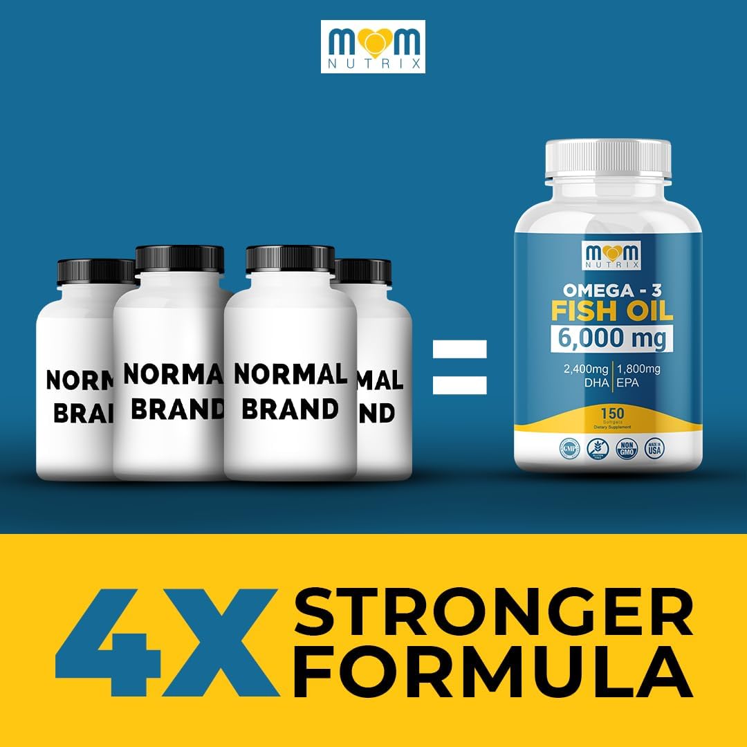 Thumbnail 2 de MOM NUTRIX Omega 3 Fish Oil Softgels, Wild-Caught, Triglyceride Form, 150 Count