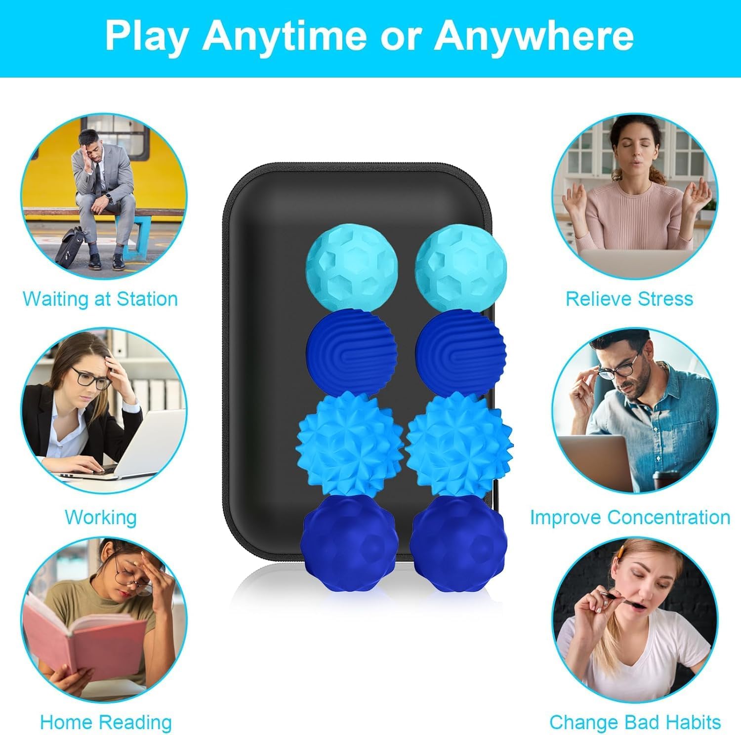 Thumbnail 4 de Magnetic Balls Fidget Toy Set 8pcs