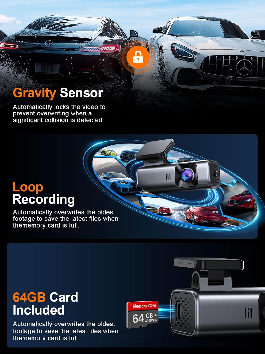 Thumbnail 5 de Galphi 4K Dash Cam Front