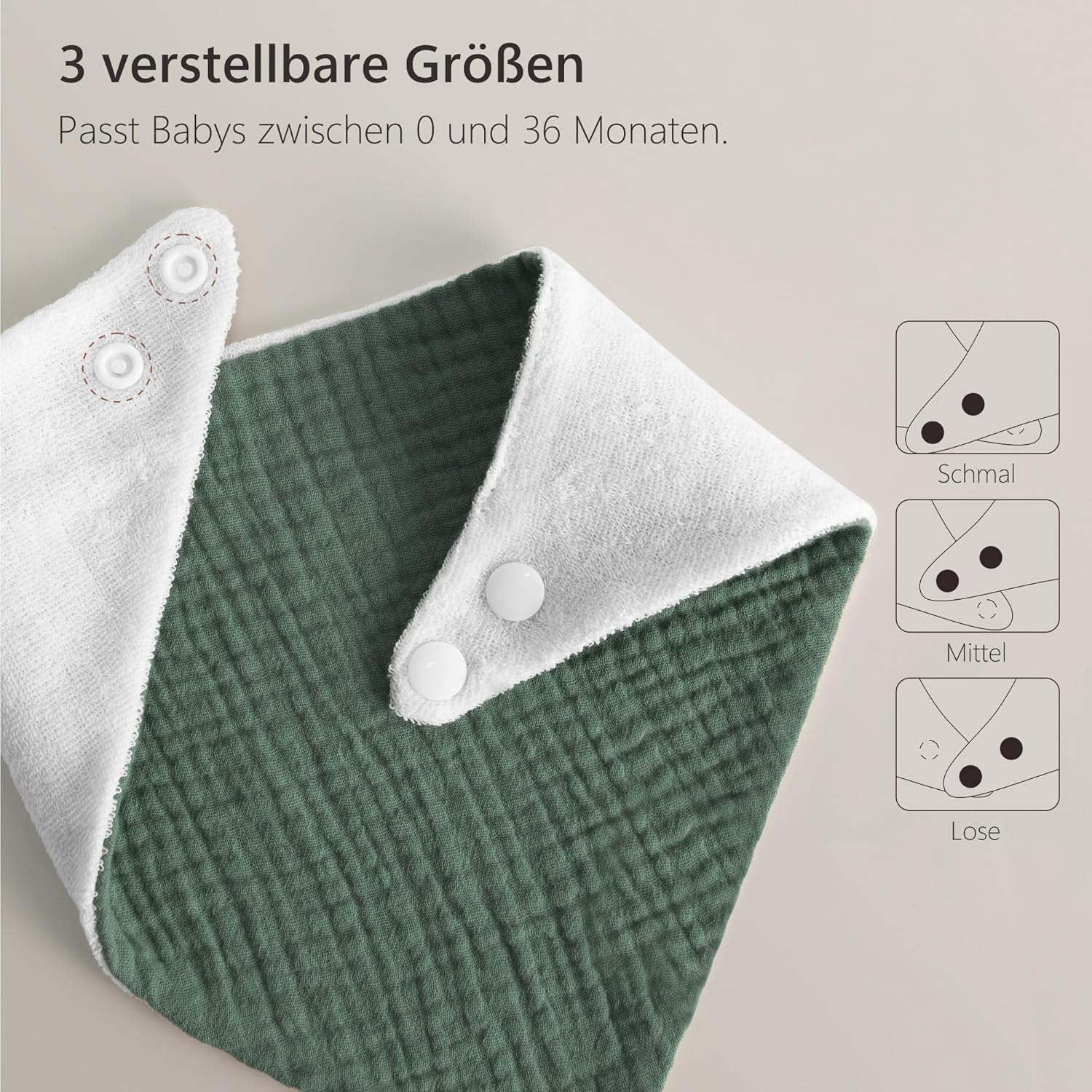 Thumbnail 4 de Bearmoss Lätzchen Musselin 8 Stück