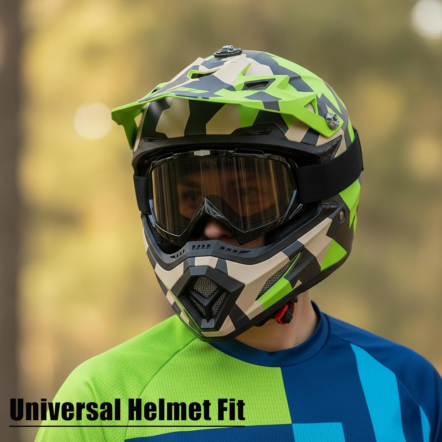 Detalle 2 de FMY Motorcycle Motocross Goggles for Men, Women & Youth – UV400 Anti-Scratch, Anti-Fog, Airflow Comfort