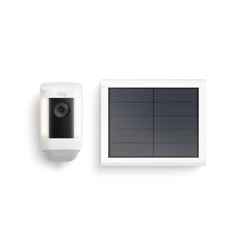 Thumbnail 1 de Ring Spotlight Cam Pro Solar con faretti: videocamera 2K con movimento 3D e ricarica a energia solare