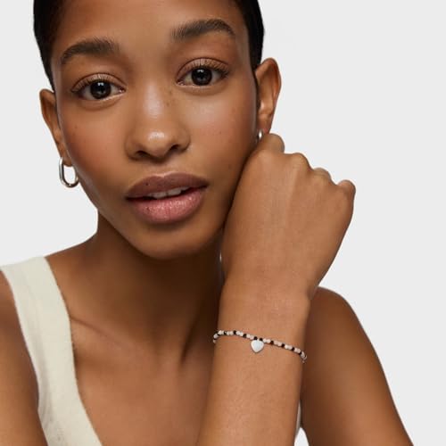 Thumbnail 3 de TOUS Pulsera elástica mujer Motivos con bolas facetadas y corazón de plata de primera ley